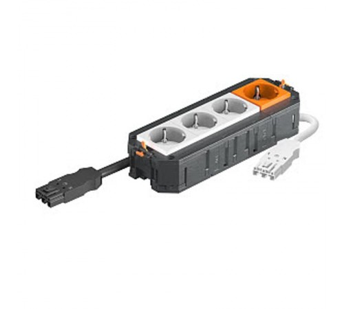 Рамка 4-модульная с розетками 3 белые, 1 оранжевая, 16А, 250В, 2К+З, штекер WINSTA MIDI  7404621  OBO Bettermann