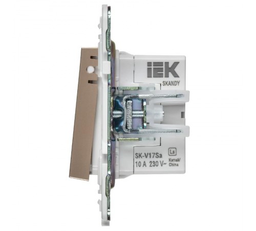 SKANDY Кнопка звонка с индикацией для отелей 10А SK-V17Sa песочный   SK-V14-2-10-K98  IEK