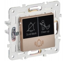 SKANDY Кнопка звонка с индикацией для отелей 10А SK-V17Sa песочный   SK-V14-2-10-K98  IEK