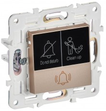 SKANDY Кнопка звонка с индикацией для отелей 10А SK-V17Sa песочный   SK-V14-2-10-K98  IEK