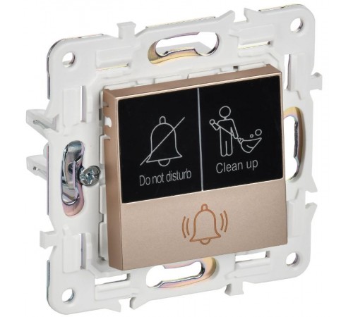 SKANDY Кнопка звонка с индикацией для отелей 10А SK-V17Sa песочный   SK-V14-2-10-K98  IEK