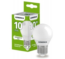 Лампа светодиодная G45 шар 10Вт 230В 4000К E27   LL-G45-10-230-40-E27-G  GENERICA