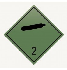 Знак для маркировки опасных грузов 2.1 "Невоспламеняющиеся, нетоксичные газы" 250х250 мм  an-7-2-1  EKF