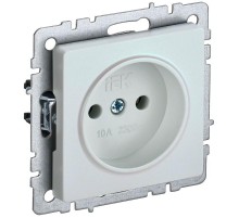BRITE Розетка без заземления без шторок10А РС10-1-0-БрЖ жемчуг  BR-R10-10-K36  IEK