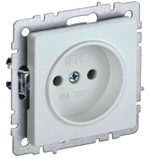 BRITE Розетка без заземления без шторок10А РС10-1-0-БрЖ жемчуг  BR-R10-10-K36  IEK