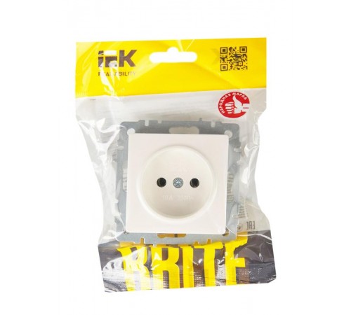 BRITE Розетка без заземления без шторок10А РС10-1-0-БрЖ жемчуг  BR-R10-10-K36  IEK
