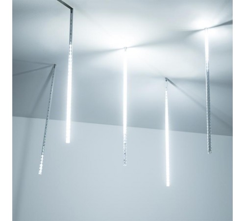 Светодиодная гирлянда ARD-ICEFALL-CLASSIC-D12-500-5PCS-CLEAR-72LED-LIVE WHITE (230V, 6W)  026049  Arlight