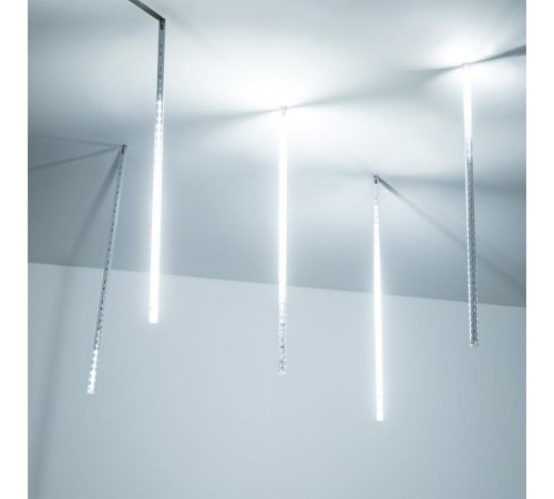 Светодиодная гирлянда ARD-ICEFALL-CLASSIC-D12-500-5PCS-CLEAR-72LED-LIVE WHITE (230V, 6W)  026049  Arlight