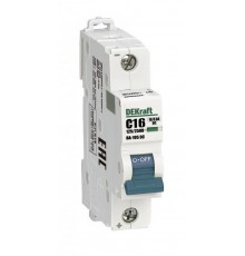 Выключатель автоматический однополюсный ВА-105 1P характеристика С 16A 250В DC  13379DEK  DEKraft