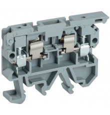 Клемма винтовая КВИ-4-П с держат. предохр. 5х20 серая  YZN30-004F-K02  IEK