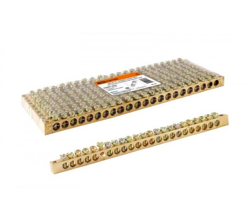 Шина "N" нулевая 6х9мм 22/2 (22 группы/крепеж по краям)   SQ0801-0064  TDM