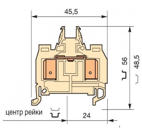 Клемма D4/8.ADO.NF ADO 4мм.кв.  1SNA399748R2500  TE