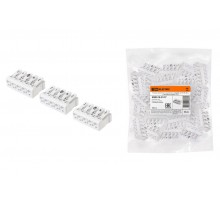 Клемма пружинная соединительная КСПн5-3L+N+PE, 16 A, с монтажной ножкой  SQ0510-0117  TDM