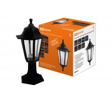 Светильник садово-парковый НТУ 06-60-001 60Вт ЛН/КЛЛ/LED Е27 IP44 шестигранник, стойка, пластик, черный  SQ0330-0702  TDM