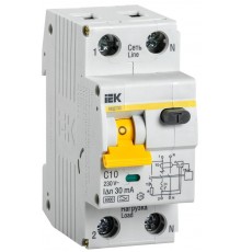 Выключатель автоматический дифференциального тока АВДТ 32 1п+N 10А C 30мА тип A  MAD22-5-010-C-30  IEK