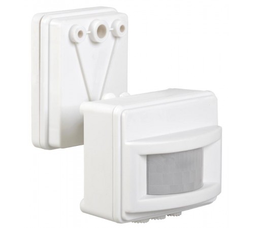 Датчик движения ДД 019 белый, макс. нагрузка 1100Вт, угол обзора 120град., дальность 12м, IP44,  LDD13-019-1100-001  IEK