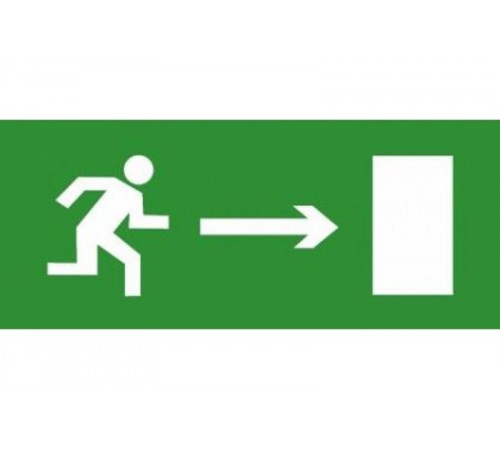 Эвакуационный знак ЭП02 Направо140x280 мм  ЭП02 140280  TechnoLux