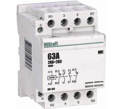 Контактор модульный 2НО+2НЗ 63А 230В МК-103  18090DEK  DEKraft