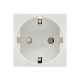 PRIMER РКС-20-30-П-К Розетка з/к з/ш в/з белая  PR-KK40D-RSZH-2-2-K01  IEK