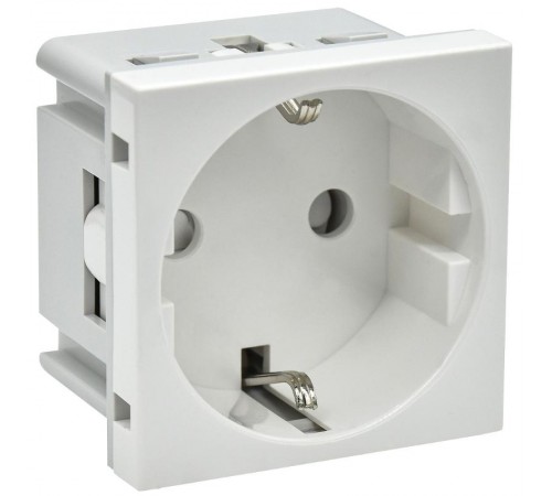 PRIMER РКС-20-30-П-К Розетка з/к з/ш в/з белая  PR-KK40D-RSZH-2-2-K01  IEK