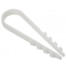 Дюбель-хомут 11х18мм круг. каб. нейл. белый (100шт) GENERICA  UDH13-11-18-100-K01-G  GENERICA