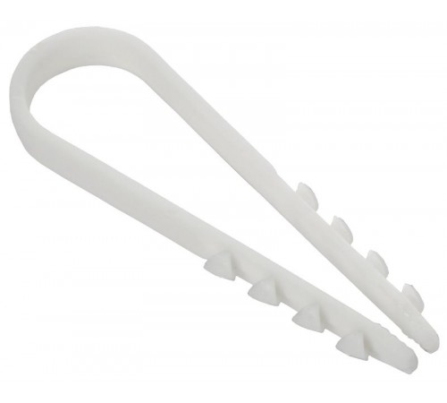 Дюбель-хомут 11х18мм круг. каб. нейл. белый (100шт) GENERICA  UDH13-11-18-100-K01-G  GENERICA