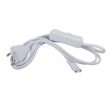 Сетевой шнур  LLED-CABLE-1.5m-SW-W c выключателем разъем C7 длина 150см  Б0036979  ЭРА