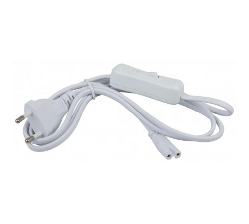 Сетевой шнур  LLED-CABLE-1.5m-SW-W c выключателем разъем C7 длина 150см  Б0036979  ЭРА