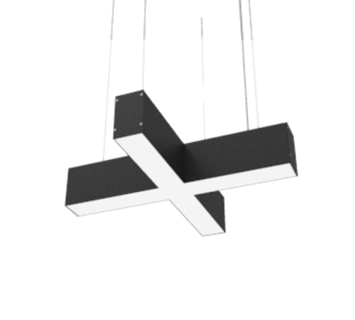 Светодиодный светильник X-line X-образный 20 Вт 4000 К 532x500x100 мм черный муар и торцевыми крышками (4 шт.)  V1-R0-9XX23-02OP0-4002040  VARTON