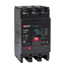 Выключатель автоматический LS63 15кА 3P 20А ProPact  mccb-63-15-3-20-ls  EKF
