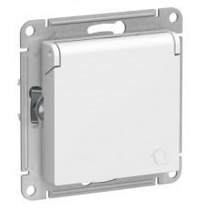 AtlasDesign Лотос Розетка с заземлением со шторками с крышкой, 16А, IP20, механизм  ATN001346  SE