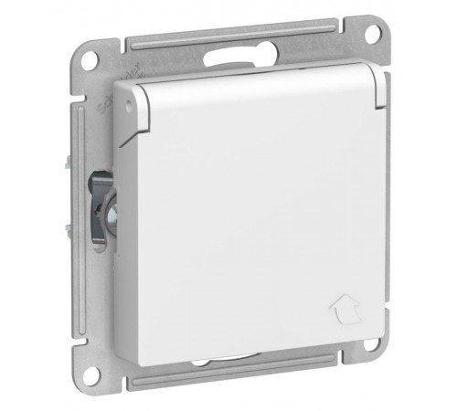 AtlasDesign Лотос Розетка с заземлением со шторками с крышкой, 16А, IP20, механизм  ATN001346  SE