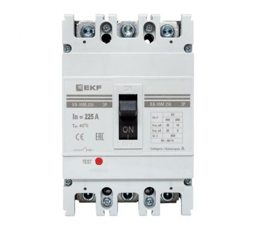 Выключатель автоматический ВА-99М 250/225А 3P 25кА EKF Basic  mccb99-250-225m  EKF