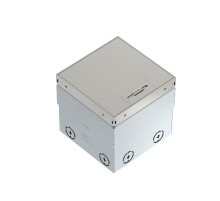 Лючок UDHOME2 укомплектованный 2 розетки французские (без выемки) 140х140х100мм нержавеющая сталь  7368332  OBO Bettermann