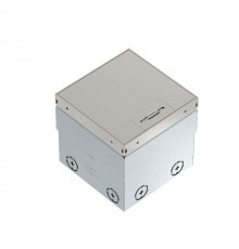 Лючок UDHOME2 GVV укомплект 2 розетки 2К+З (крышка без выемки) 140х140х100-135 мм (нерж. сталь)  7368326  OBO Bettermann