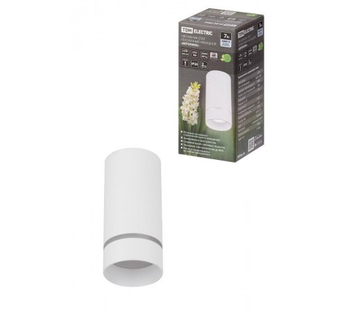 Светильник-спот потолочный накладной LED, 7 Вт, 230 В, 50 Гц, 4000К, IP20, "Вероника", белый,  SQ0356-0418  TDM