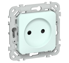 FLITE Розетка без заземления со шторками быстрозажимные клеммы 10А РСш01-1-ФлХЛ холодный лед  FI-R13-10-1-K94  IEK