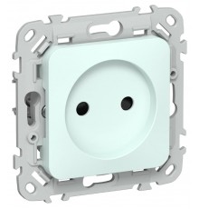 FLITE Розетка без заземления со шторками 10А РСш01-0-ФлХЛ холодный лед  FI-R13-10-K94  IEK