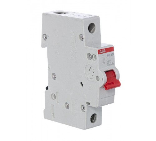 Рубильник 1 пол. SHD201/63 рычаг красный  2CDD271111R0063  ABB