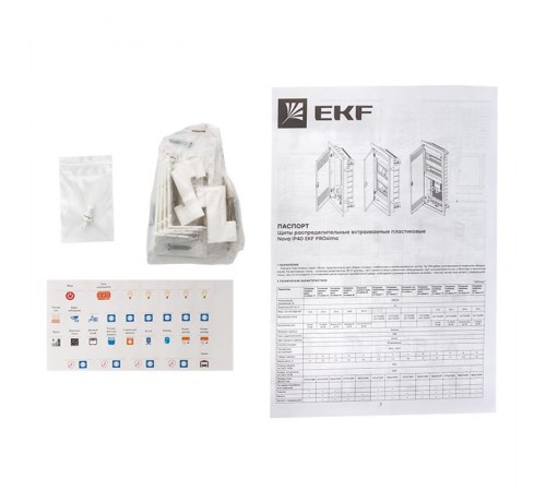 Основание силового щита "Nova" (с din-рейками) 36 модулей IP41 PROxima  nv-pbase-36  EKF