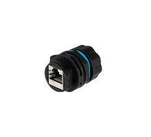 Индустриальный соединительный модуль, RJ-45(8P8C), FTP, CAT 6, IP68 с защитным колпачком для кабеля  02-0285  REXANT