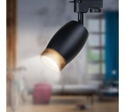 Светильник трековый  TR51 - GU10 BK однофазный под лампу GU10 матовый черный  Б0054164  ЭРА