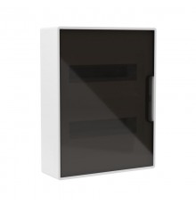 Щиток 24 мод настенный FRAME, белый, с тонированной дверцей, с шин. PEN2шт 8отв+ 2шт 6отв.   F24W1WD  DKC