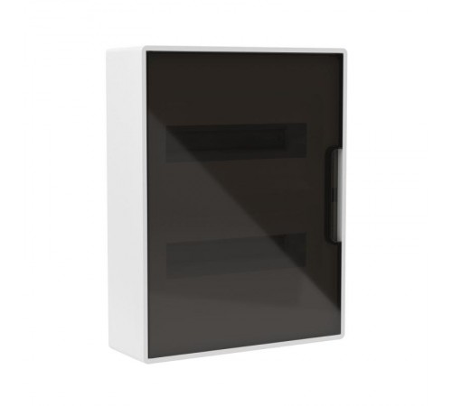 Щиток 24 мод настенный FRAME, белый, с тонированной дверцей, с шин. PEN2шт 8отв+ 2шт 6отв.   F24W1WD  DKC