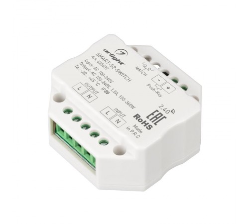 Выключатель SMART-SWITCH (230V, 1.5A, 2.4G)  025039  Arlight