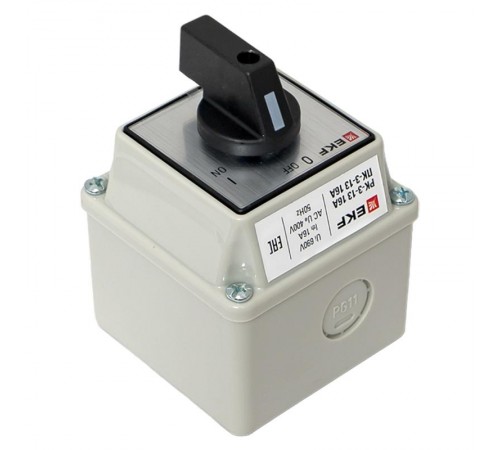 Переключатель кулачковый ПК-3-13 16А 3P "ВКЛ-ВЫКЛ" IP54 EKF PROxima  pk-3-13-16  EKF