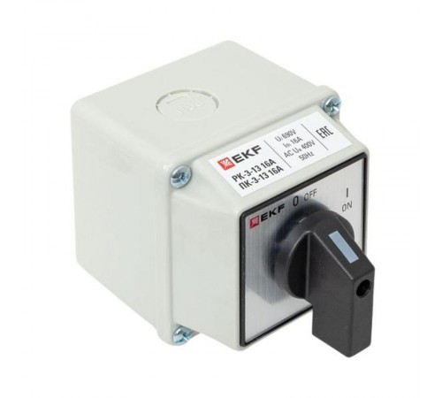 Переключатель кулачковый ПК-3-13 16А 3P "ВКЛ-ВЫКЛ" IP54 EKF PROxima  pk-3-13-16  EKF