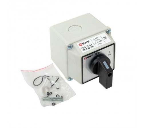 Переключатель кулачковый ПК-3-13 16А 3P "ВКЛ-ВЫКЛ" IP54 EKF PROxima  pk-3-13-16  EKF