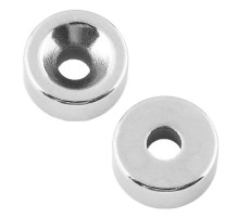 Неодимовый магнитный диск 15х5 мм с зенковкой 10х4,5 мм (упаковка 2 шт.)  72-3602  REXANT