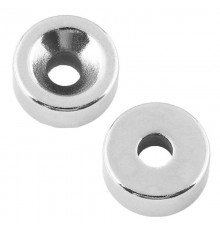 Неодимовый магнитный диск 10х3 мм с зенковкой 7х3,5 мм (упаковка 6 шт.)  72-3601  REXANT